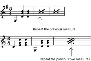 One- and two-bar repeats