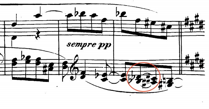 Beethoven’s 27th piano sonata, 2nd movement, just before the final key signature change